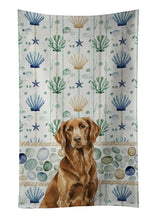 Load image into Gallery viewer, Liver Flat-Coated Retriever Coastal Sea Glass Kitchen Towel