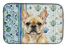 Load image into Gallery viewer, Fawn French Bulldog Coastal Sea Glass Dish Drying Mat