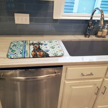 Load image into Gallery viewer, German Pinscher Coastal Sea Glass Dish Drying Mat