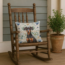 Load image into Gallery viewer, German Pinscher Coastal Sea Glass Throw Pillow