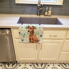 Load image into Gallery viewer, Red German Pinscher Coastal Sea Glass Kitchen Towel
