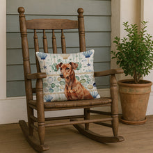 Load image into Gallery viewer, Red German Pinscher Coastal Sea Glass Throw Pillow