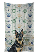 Load image into Gallery viewer, Black and Tan German Shepherd Coastal Sea Glass Kitchen Towel