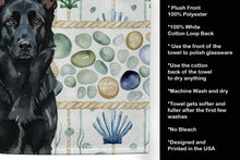 Load image into Gallery viewer, Black German Shepherd Coastal Sea Glass Kitchen Towel
