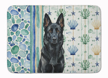 Load image into Gallery viewer, Black German Shepherd Coastal Sea Glass Memory Foam Kitchen Mat