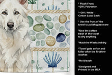Load image into Gallery viewer, White German Shepherd Coastal Sea Glass Kitchen Towel