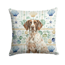 Load image into Gallery viewer, German Shorthaired Pointer Coastal Sea Glass Throw Pillow