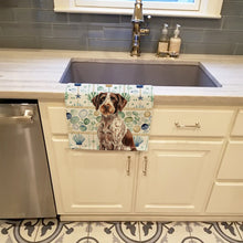 Load image into Gallery viewer, Roan German Wirehaired Pointer Coastal Sea Glass Kitchen Towel