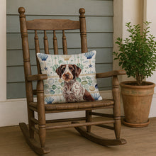 Load image into Gallery viewer, Roan German Wirehaired Pointer Coastal Sea Glass Throw Pillow