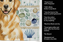 Load image into Gallery viewer, Golden Retriever Coastal Sea Glass Kitchen Towel