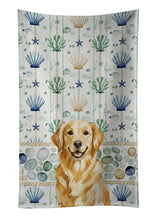 Load image into Gallery viewer, Golden Retriever Coastal Sea Glass Kitchen Towel