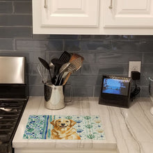 Load image into Gallery viewer, Golden Retriever Coastal Sea Glass Glass Cutting Board