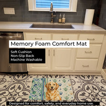 Load image into Gallery viewer, Golden Retriever Coastal Sea Glass Memory Foam Kitchen Mat