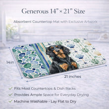 Load image into Gallery viewer, Gordon Setter Coastal Sea Glass Dish Drying Mat