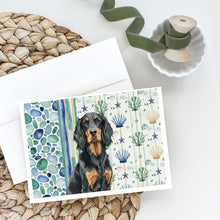 Load image into Gallery viewer, Gordon Setter Coastal Sea Glass Greeting Cards Pack of 8