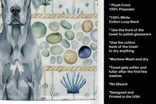 Load image into Gallery viewer, Blue Great Dane Coastal Sea Glass Kitchen Towel