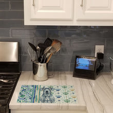 Load image into Gallery viewer, Blue Great Dane Coastal Sea Glass Glass Cutting Board