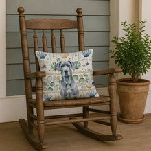 Load image into Gallery viewer, Blue Great Dane Coastal Sea Glass Throw Pillow