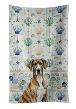 Load image into Gallery viewer, Brindle Great Dane Coastal Sea Glass Kitchen Towel