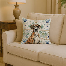 Load image into Gallery viewer, Brindle Great Dane Coastal Sea Glass Throw Pillow