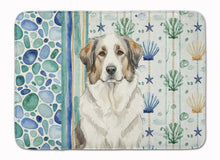 Load image into Gallery viewer, Badger Great Pyrenees Coastal Sea Glass Memory Foam Kitchen Mat