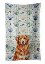Load image into Gallery viewer, Reddish Brown Great Pyrenees Coastal Sea Glass Kitchen Towel