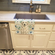 Load image into Gallery viewer, White Great Pyrenees Coastal Sea Glass Kitchen Towel