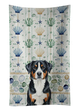 Load image into Gallery viewer, Greater Swiss Mountain Dog Coastal Sea Glass Kitchen Towel
