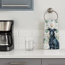 Load image into Gallery viewer, Black Greyhound Coastal Sea Glass Kitchen Towel