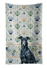 Load image into Gallery viewer, Black Greyhound Coastal Sea Glass Kitchen Towel