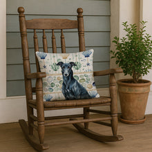 Load image into Gallery viewer, Black Greyhound Coastal Sea Glass Throw Pillow