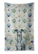 Load image into Gallery viewer, Blue Brindle Greyhound Coastal Sea Glass Kitchen Towel