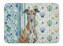 Load image into Gallery viewer, Brindle Greyhound Coastal Sea Glass Memory Foam Kitchen Mat