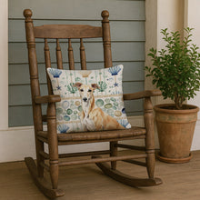 Load image into Gallery viewer, Fawn Greyhound Coastal Sea Glass Throw Pillow