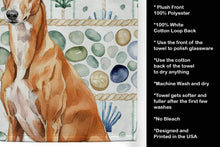 Load image into Gallery viewer, Red Greyhound Coastal Sea Glass Kitchen Towel