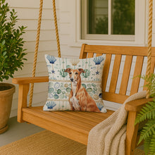 Load image into Gallery viewer, Red Greyhound Coastal Sea Glass Throw Pillow