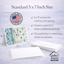 Load image into Gallery viewer, White Greyhound Coastal Sea Glass Greeting Cards Pack of 8