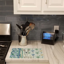 Load image into Gallery viewer, White Greyhound Coastal Sea Glass Glass Cutting Board