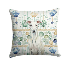 Load image into Gallery viewer, White Greyhound Coastal Sea Glass Throw Pillow