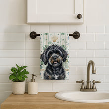 Load image into Gallery viewer, Black Havanese Coastal Sea Glass Kitchen Towel