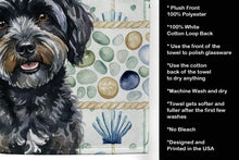 Load image into Gallery viewer, Black Havanese Coastal Sea Glass Kitchen Towel