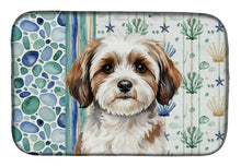Load image into Gallery viewer, Parti-color Havanese Coastal Sea Glass Dish Drying Mat