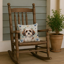 Load image into Gallery viewer, Parti-color Havanese Coastal Sea Glass Throw Pillow
