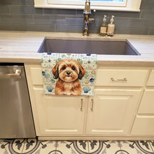 Load image into Gallery viewer, Sable Havanese Coastal Sea Glass Kitchen Towel