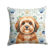 Load image into Gallery viewer, Sable Havanese Coastal Sea Glass Throw Pillow