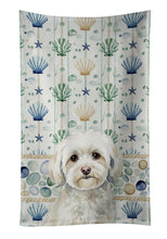 Load image into Gallery viewer, White Havanese Coastal Sea Glass Kitchen Towel