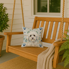 Load image into Gallery viewer, White Havanese Coastal Sea Glass Throw Pillow