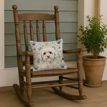 Load image into Gallery viewer, White Havanese Coastal Sea Glass Throw Pillow