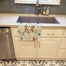 Load image into Gallery viewer, Tan Icelandic Sheepdog Coastal Sea Glass Kitchen Towel