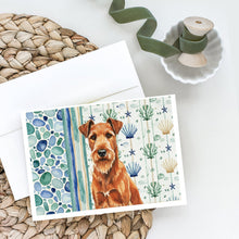 Load image into Gallery viewer, Irish Terrier Coastal Sea Glass Greeting Cards Pack of 8
